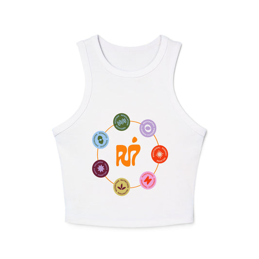 Women's Micro Rib Racer Tank Top- PJ7 Pillars