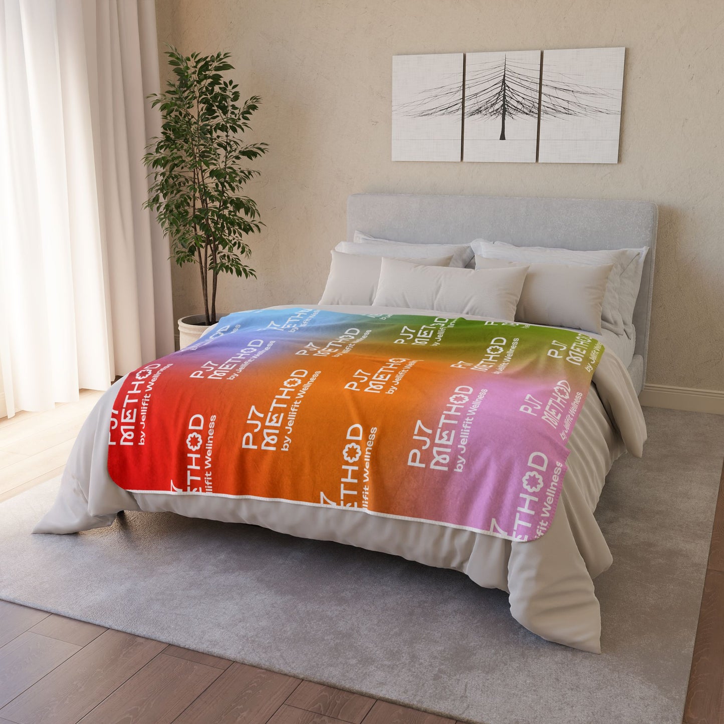PJ7 Method Sherpa Blanket — Colorful Gradient Jellifit Wellness
