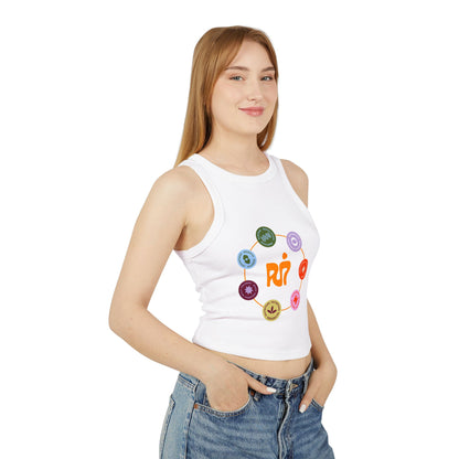 Women's Micro Rib Racer Tank Top- PJ7 Pillars