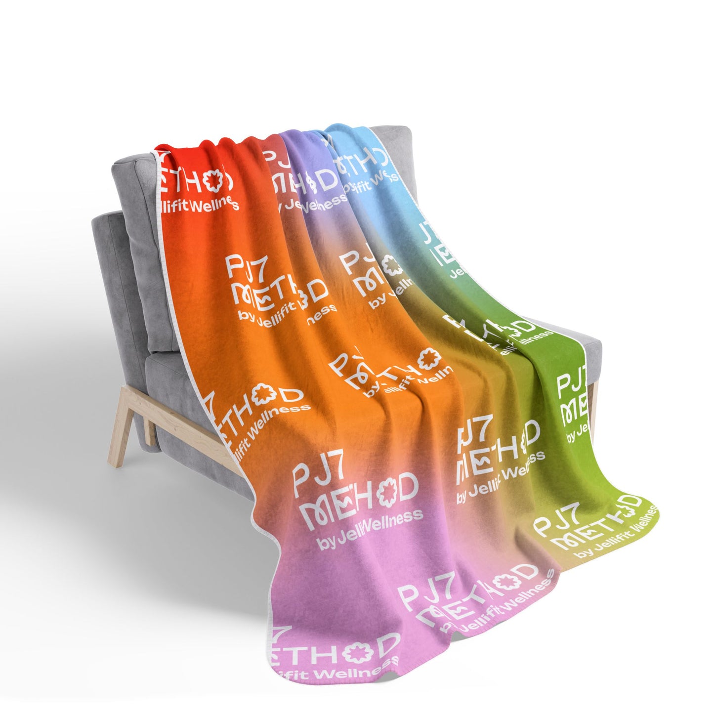 PJ7 Method Sherpa Blanket — Colorful Gradient Jellifit Wellness