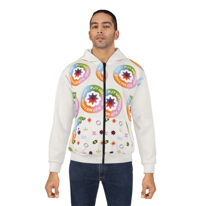 Multi Print Zip Hoodie