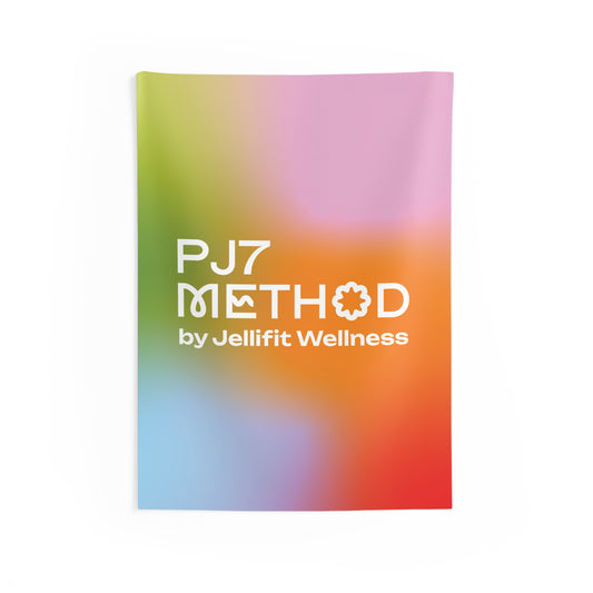 PJ7 Method Wellness Wall Tapestry — Logo Gradient