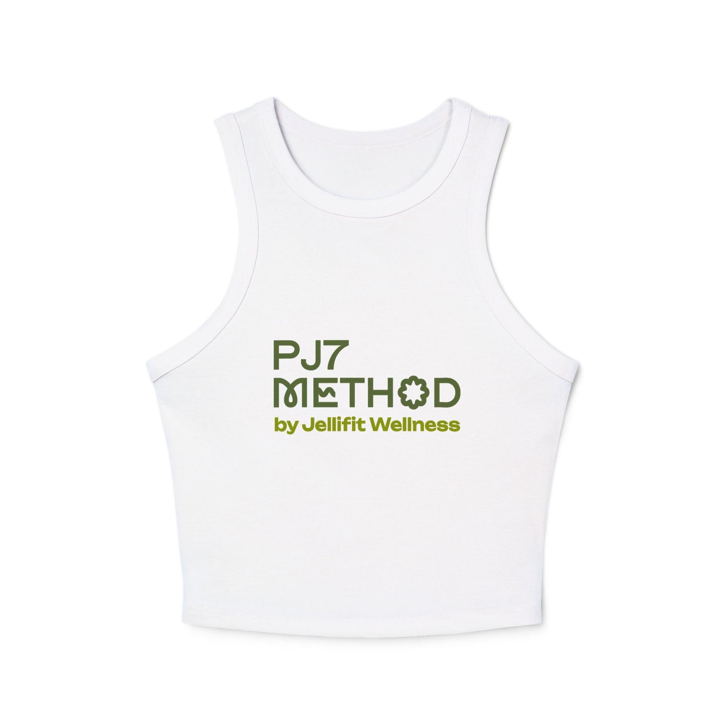 Women's Micro Rib Racer Tank Top- Green PJ7 Method