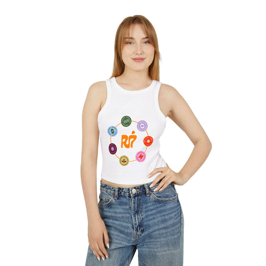 Women's Micro Rib Racer Tank Top- PJ7 Pillars