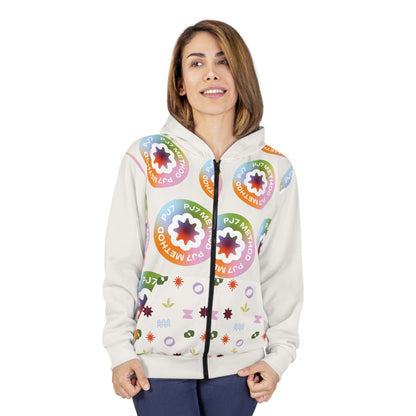 Multi Print Zip Hoodie