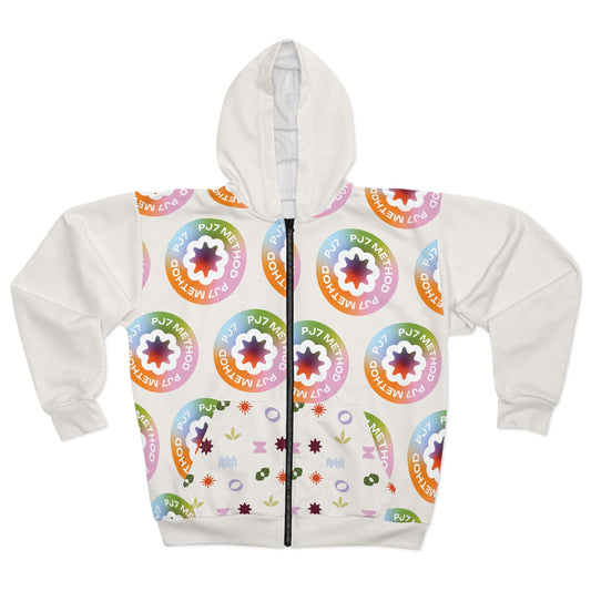Multi Print Zip Hoodie