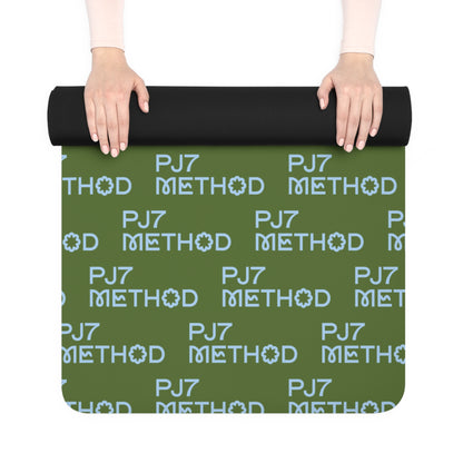 PJ7 Method Mat in Pine Green & Sky Blue