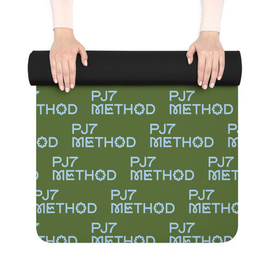 PJ7 Method Mat in Pine Green & Sky Blue