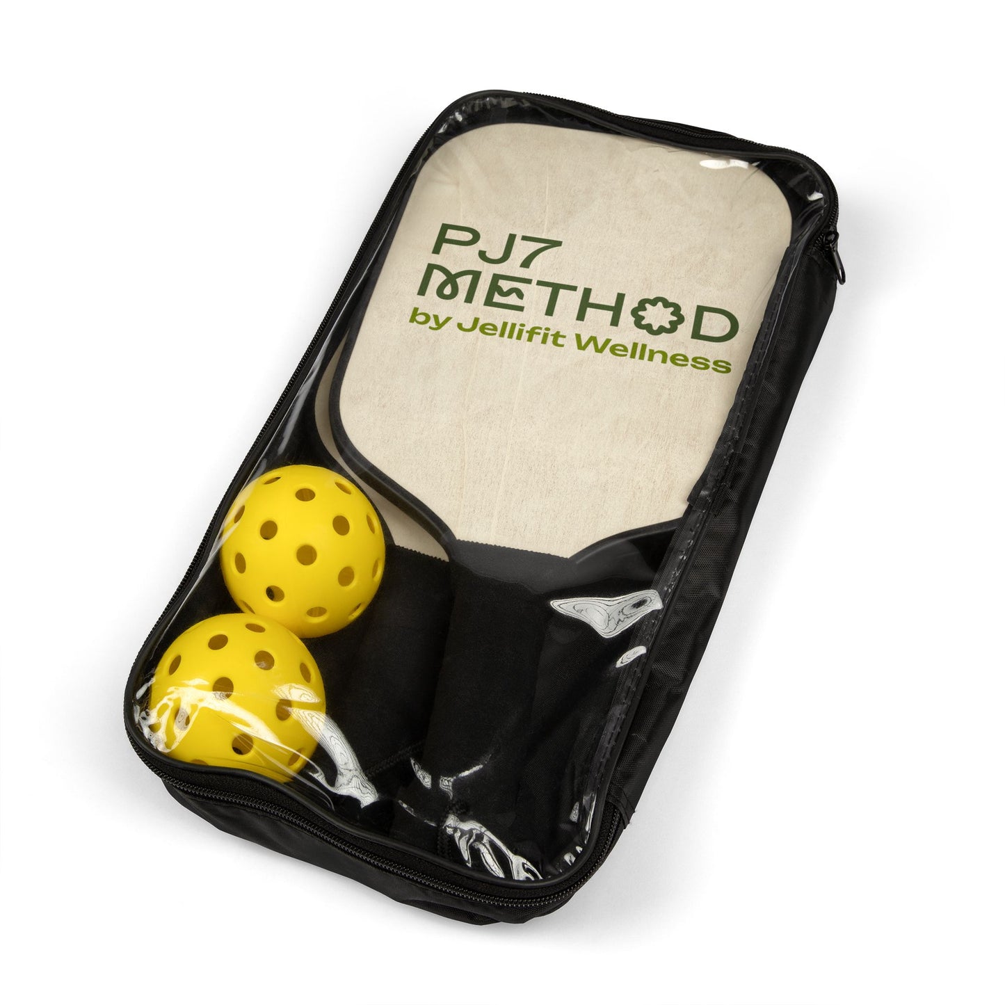 Pickleball Paddles Set — PJ7 Method Logo in Green