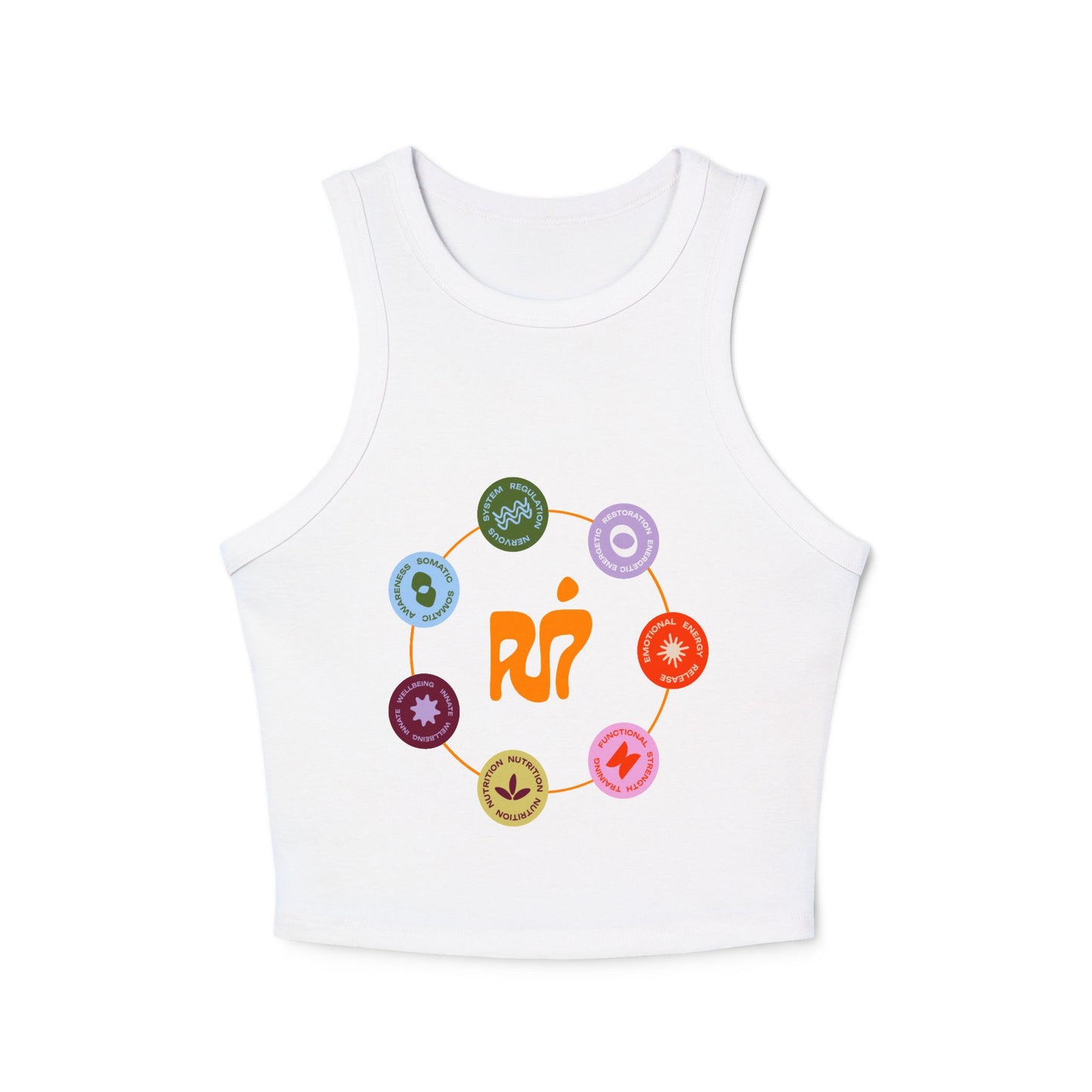 Women's Micro Rib Racer Tank Top- PJ7 Pillars